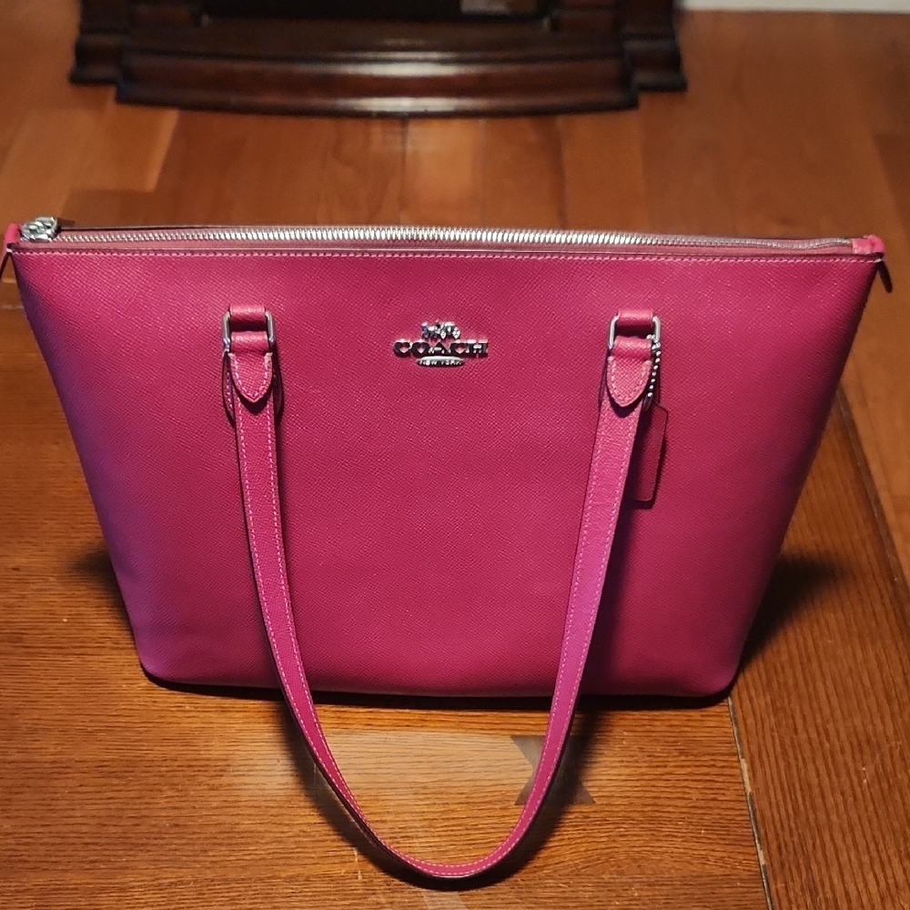 Coach Fuchsia Leather Tote